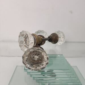 set of 2 Vintage Glass doorknobs